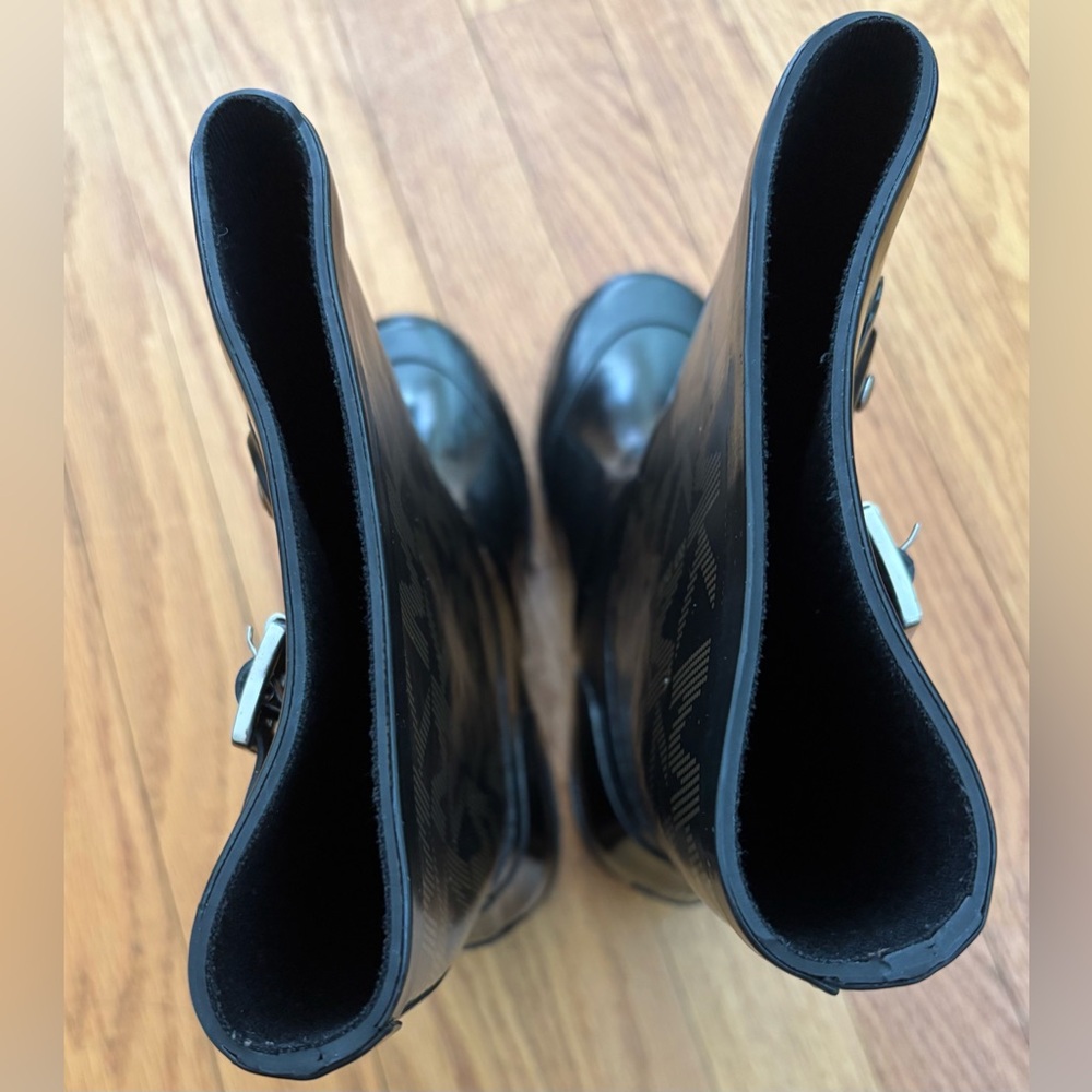 MICHAEL Michael Kors Mid Calf RainBoots Women’s 6M Black/Brown Logo Flawed* Read - Picture 10 of 11